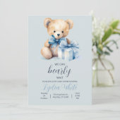 Invitation L'Invitation Baby shower De L'Ours En Teddy Peut A (Debout devant)