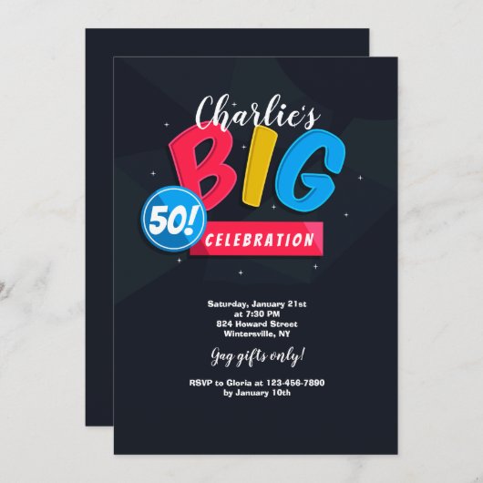 Invitation L'Invitation Big 50 (Devant / Derrière)