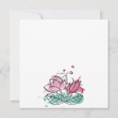 Invitation L'invitation carrée florale de la femme (Dos)