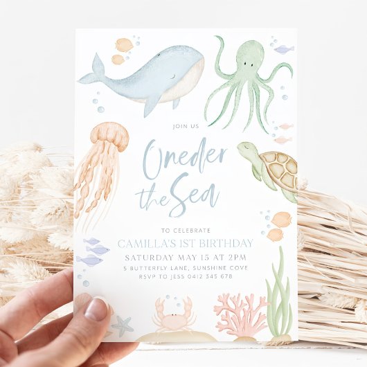 Invitation L'invitation d'anniversaire de la mer, sous la mer