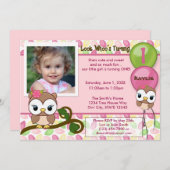 Invitation L'invitation d'anniversaire de Turning OWL (photo) (Devant / Derrière)