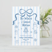 Invitation L'invitation d'anniversaire pour mes 13 ans l'hive (Debout devant)
