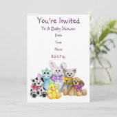 Invitation L'invitation de baby shower de ligne (Debout devant)