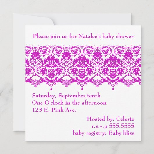 Invitation L'invitation de bébé Anette (Dos)