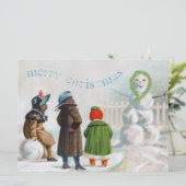 Invitation L'invitation de bonhomme de neige (Debout devant)