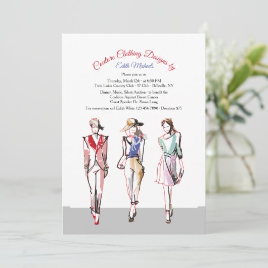 Invitation L'invitation de défilé de mode de piste (Debout devant)