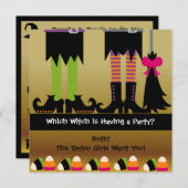 Invitation L'invitation de fête d'anniversaire de Halloween (Devant / Derrière)