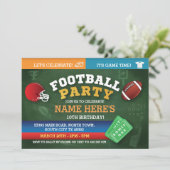Invitation L'invitation de fête d'anniversaire du football (Debout devant)