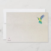 Invitation L'invitation de Fête de la mariée de colibri (Dos)