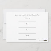 Invitation L'invitation de fête de remise des diplômes (Dos)