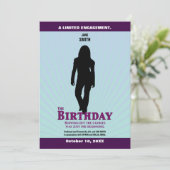 Invitation L'invitation de film d'anniversaire (fille) (Debout devant)