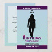 Invitation L'invitation de film d'anniversaire (fille) (Devant / Derrière)