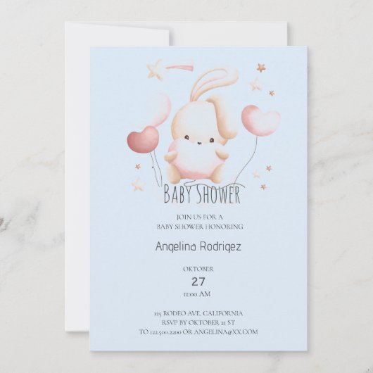 Invitation L'invitation de Girl Baby Shower (Devant)