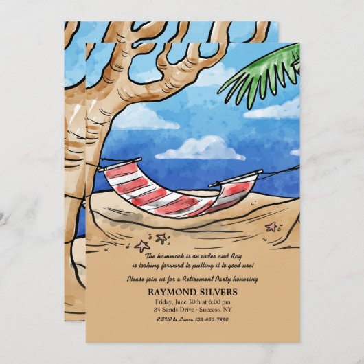 Invitation L'invitation de Hammock (Devant / Derrière)