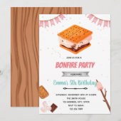 Invitation L'invitation de la fête de Cute's more (Devant / Derrière)