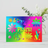 Invitation L'INVITATION DE LA FÊTE DE HIPPIE - Années 60 - Co (Debout devant)