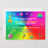 Invitation L'INVITATION DE LA FÊTE DE HIPPIE - Années 60 - Co (Dos)