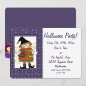 Invitation L'Invitation de la fête d'Halloween de l'enfant Li (Devant / Derrière)