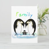 Invitation L'invitation de la fille de famille de pingouin (Debout devant)