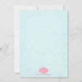 Invitation L'invitation de la mignonne fille à la fête d'anni (Dos)