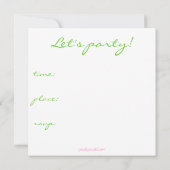 Invitation l'invitation de la partie bogue de la dame (Dos)