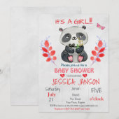 INVITATION L'INVITATION DE LA PETITE FILLE DU PANDA (Devant / Derrière)