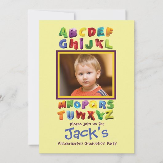 Invitation L'invitation de la photo d'ABC (Devant)