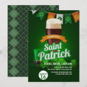 Invitation L'invitation de la Saint-Patrick du Parti Vert (Devant / Derrière)