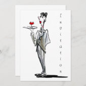 Invitation L'invitation de maître d'hôtel (Devant / Derrière)