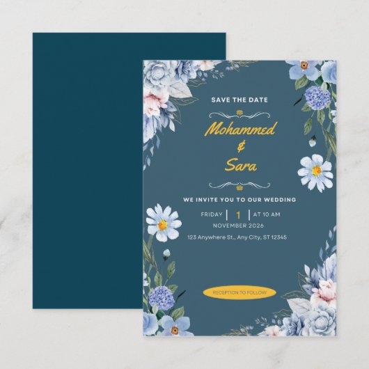 Invitation L'invitation de mariage (Devant / Derrière)