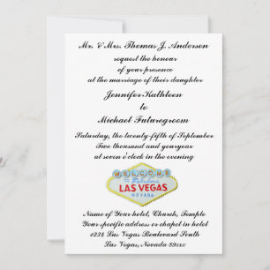 Invitation L'invitation de mariage à Las Vegas