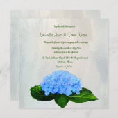 Invitation L'invitation de mariage personnalisée Blue Hydrang (Devant / Derrière)