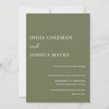 L'invitation de mariage Toscane verte