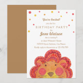 Invitation L'invitation de partie d'anniversaire de enfant de (Devant / Derrière)