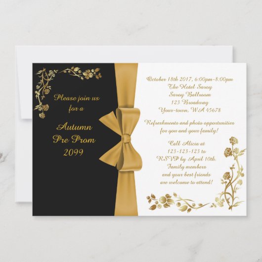 Invitation L'invitation de Pré-Bal d'étudiants, (Devant)