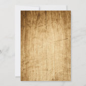 Invitation L'invitation de Thanksgiving pour un dîner rustiqu (Dos)