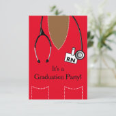 Invitation L'invitation d'obtention du diplôme d'infirmière (Debout devant)