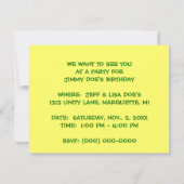 INVITATION L'INVITATION D'OEIL DE DRAGON DE LÉZARD DE GECKO (Dos)