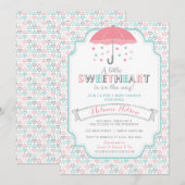 Invitation L'invitation du Baby shower amoureux de Valentine (Devant / Derrière)