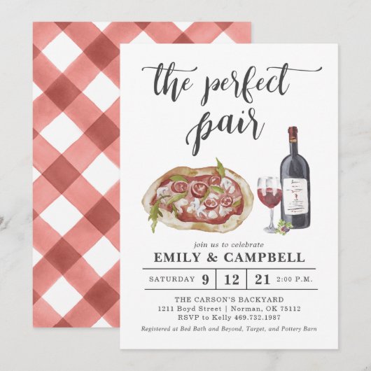 Invitation L'invitation du couple parfait (Devant / Derrière)