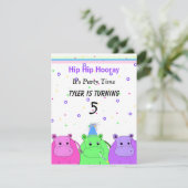 Invitation L'invitation du parti des trois hippos (Debout devant)