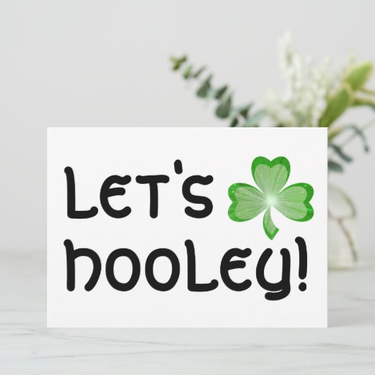 Invitation L'invitation du Shamrock "Let's Hooley" blanc (Debout devant)