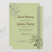 Invitation L'invitation égéenne d'ouverture officielle (Devant / Derrière)