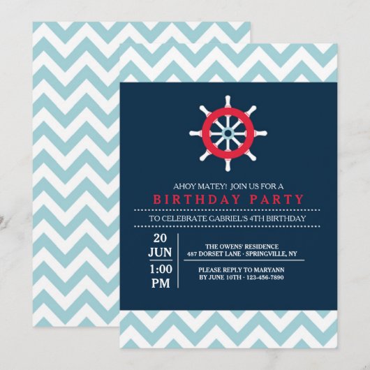 Invitation L'invitation Helm (Devant / Derrière)