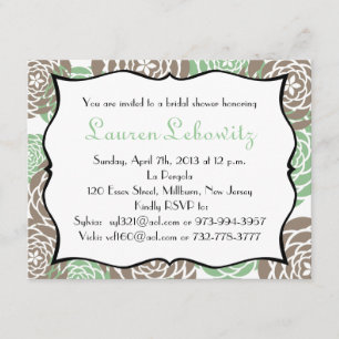 Invitation L'invitation nuptiale de douche pour lauren
