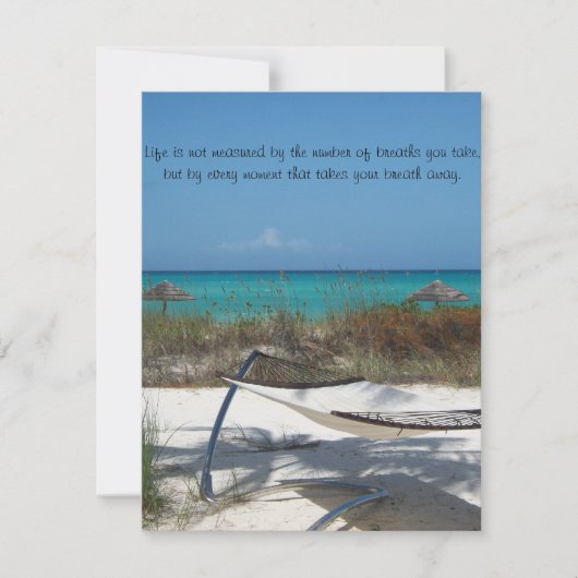 Invitation L'invitation parfaite au mariage sur la plage.... (Devant)