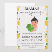 Invitation L'invitation principale de Mama au baby shower d'a (Devant / Derrière)