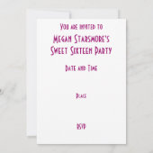 Invitation L'invitation VIP PASS de la star rose blanc (Dos)