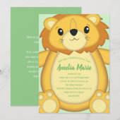 Invitation Lion Anniversaire de la fête Safari (Devant / Derrière)