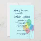 Invitation Lion avec Baby shower à ballons (Dos)